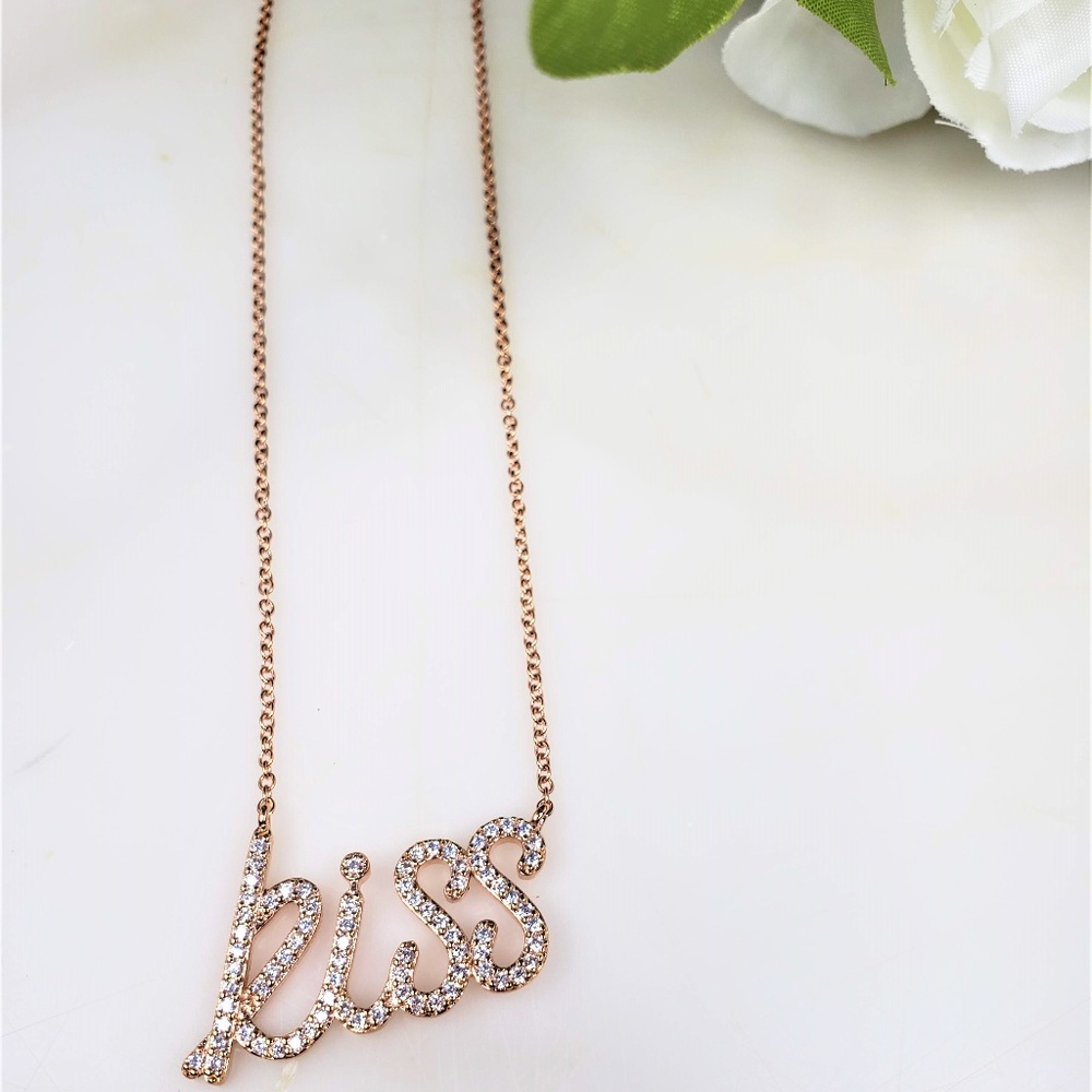 Kiss Silver Necklace